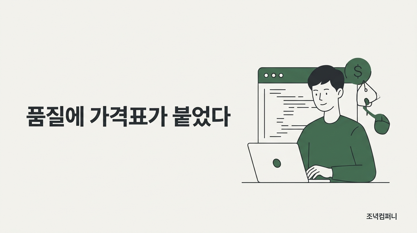 코드 품질에 가격표가 붙었다