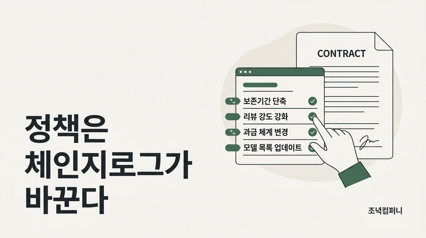 우리가 서명한 건 계약서인데, 바뀌는 건 기본값이다